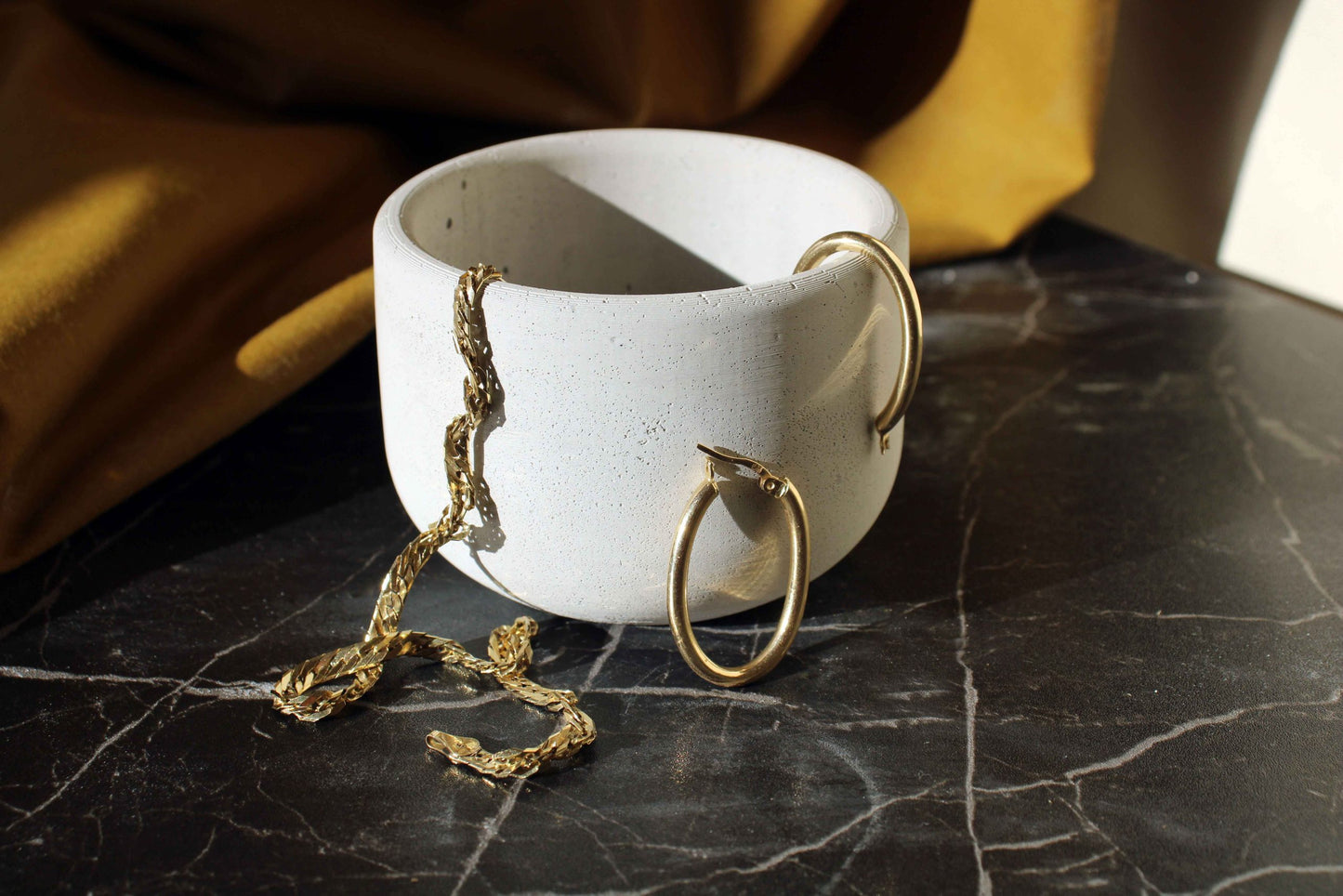 CONCRETE BIG JEWELRY HOLDER, CONCRETE TEALIGHT HOLDER